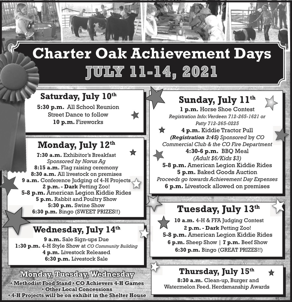 Achievement Day Schedule