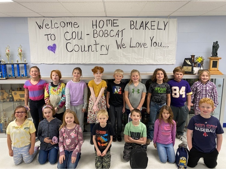COU 3rd graders welcomed Blakely home!