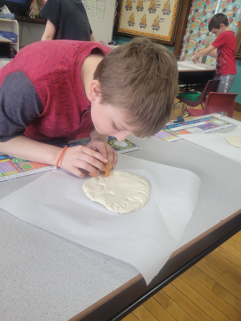 Mrs. Cogdill's class recently learned about dinosaurs and fossils, so we created our own!